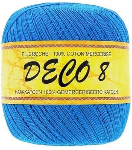 Fil à Tricoter Woolove Cablé 8 - 100% Coton égyptien, 50g/338m, Pour Crochet (1.25-1.50) Et Aiguilles (2.00-2.50)
