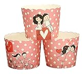 KING DO WAY 50pcs Muffin Cup kuchen backen cupcake kuchen papier dessert party hochzeit Muffinform Rosa Liebhaber 5.5cm x 4.5cm