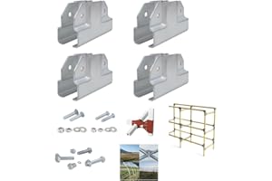 FLUXI-TECH Raccord en T pour Tube Carré Métal – Connecteur de Structure – Support de Fixation avec Boulons – Compatible 20×20 mm, 25×25 mm, 30×30 mm – Lot de 4 – Assemblage Sans Soudure (30x30mm)