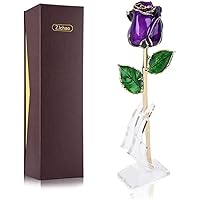 zjchao gold rose,Muttertagsgeschenk, echte rose vergoldet, gold rose 24 karat rose silber blumen valentinstag Love…