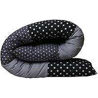 Bettwurm Bettschlange Kuschelnest - in dunkel grau Mix