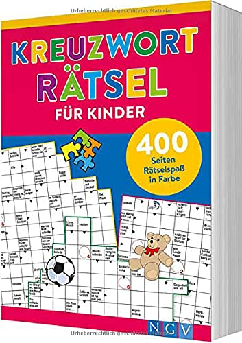 Kreuzworträtsel für Kinder: 400 Seiten Rätselspaß in Farbe. Knifflige