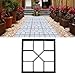Produktbild DIY Betonform Gehweg Form Gehwegen Schalungsform Gießform Plastikformen für Beton, Natursteinpflaster Kopfsteinpflaster-Schablone, Pflastersteine, Terrassenplatten, Trittplatten(40 × 40 cm)