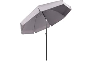 Sekey Sonnenschirm| Strandschirm für Balkon Garten & Terrasse | Neigungswinkel und Höhe verstellbar,UV-Schutz bis UPF 50+, knickbar, Sonnenschutz