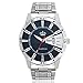 LimeStone Day and Date Round Casual Analog Silver Strap & Blue Dial Wrist Watch for Men