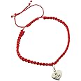 FOURSEVEN Jewellery 925 Sterling Silver Simply Charming Charmholder Adjustable Bracelet in Red for Women and Girls | Valentines Gift