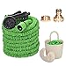 Produktbild 100ft erweiterbarer Gartenschlauch mit Wasserschlauchhalterungseimer, Messinganschlüssen, 8 Profi-Spritzpistole, Anti-Leakage-Massivmessing, Doppel-Latex-Schlauchschlauch