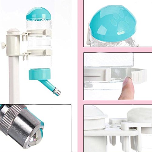 Blue-Pet-Water-Food-Dispenser-Drinking-Fountains-Feeder-Supplies
