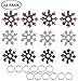 Produktbild H-ONG 18-in-1 Snowflake Multi-Tool Card Stainless Steel Screwdriver Keychain Combination Tools Compact Portable Outdoor Adventure Multitools (Colour 4pack + Black 4pack + Silver 4pack)