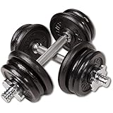 C.P. Sports Set di manubri 20 KG, 30 KG a scelta con valigetta, Set di bilancieri 25 KG con valigetta, Set di manubri