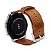 Produktbild Pinhen 20mm Armband Premium Soft Echt Leder Uhrenarmband Lederarmband Uhr Band Ersatzband für Gear S2 Classic,Ticwatch 2, Moto 360 42mm Man, Huawei Watch 2,Withings Steel HR 40mm (20MM Brown)