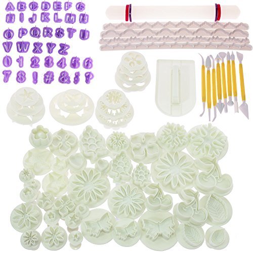 BIGTEDDY - Lot de 108 pièces d'ustensiles et moules Pour décoration de gâteau