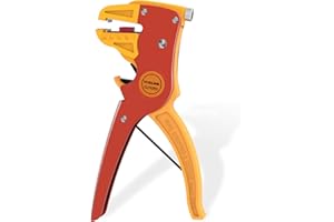 VCELINK Pelacables Automático, 2-en-1 Pelacables Multifuncional de Ajuste Desmontaje del Alambre 0,2-6mm² para Pelar y Cortar Cables