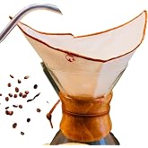 (2 adet) Yıkanabilir, Kumaş Chemex Kahve Filtresi Ağartılmamış%100 Ham Pamuk, Organik, Ekolojik Filtre Chemex (C.2)