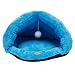 Produktbild Haustier Nest, 12shage Weich Hunde Haus Katzenhöhle Hundebett Matte (L, Himmelblau)