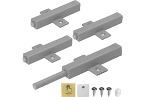 Push Pull per Ante Jiayi 4 Pcs, Chiusura Magnetica per Porta Aperta, Potente 48 N Spring Release Push Open Catch per Grande Armadio Porta dell'armadio a pressione Magnete, Grigio