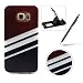 Produktbild Für Samsung Galaxy S6 Hülle Silikon Schutzhülle Tasche Case,Für Samsung Galaxy S6 Weiches Silikon TPU Gel Bumper Case Etui Schale Cover Skin,Herzzer Modisch Hochwertig Ultra Dünn Slim Thin Bunt Handytasche Mit [Klassische Streifen Elemente Muster] Guter Schutz Kratzfest Flexibel Leicht Gummi Rubber Jelly Soft Protective Stabil Handyhülle Schutztasche Back Cover Case Shell für Samsung Galaxy S6 + 1 x Frei Schwarz Handy Halterung Ständer + 1 x Frei Schwarz Touch Pen Stift Stylus