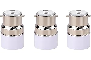 VIDSMOW 3 PCS B22 to E14 Socket Converter, Light Bulb Adapter, Bayonet to Small Screw Converter, BC to SES Converter, Heat Resistant, 0-250V, Easy Install, for LED, Halogen, CFL Bulbs