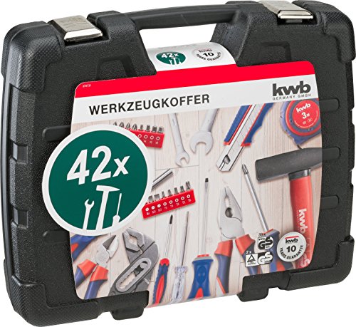 kwb Werkzeugkoffer 370731 (42-teiliger Inhalt, GS geprüft, ideal für den ambitionierten Hausgebrauch im praktischen Kunststoffkoffer) - 2