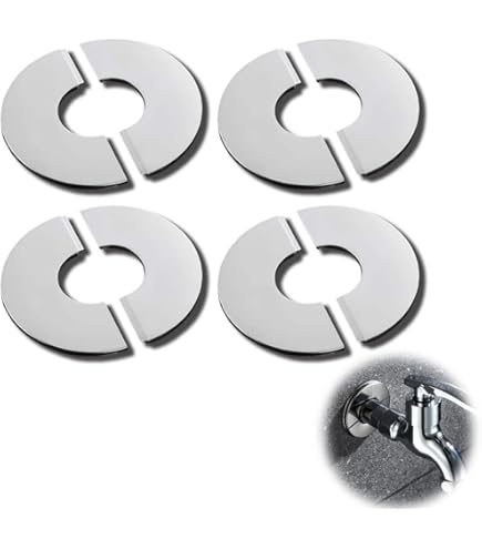 Rosone Per Miscelatore Doccia | 2 Pezzi | Acciaio Inox | Diametro Int. 60mm Est. 140mm | ALI2 - Foto 3