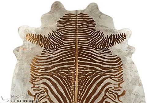 Zebra Gold cow hide carpet