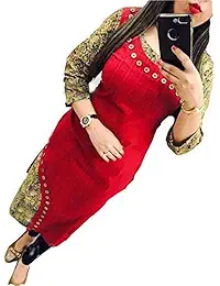 Partywear Readymad Latest Partywear Readymade A-Line Cotton Printed Selfie Kurti for Women