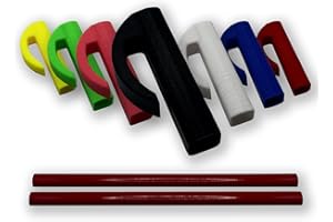 R-Satz Shop Zimmermannsstift Halterung inkl. 2 Bleistifte - Halter passend für Handwerker Velux Stift (Schwarz)