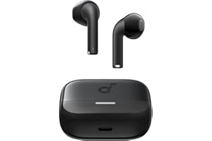 Soundcore K20i di Anker, auricolari wireless semi-in-ear, Bluetooth 5.3, 36 ore di riproduzione, ricarica rapida, suono nitido e chiamate con 2 microfoni ENC, EQ personalizzata, IPX5, controllo app