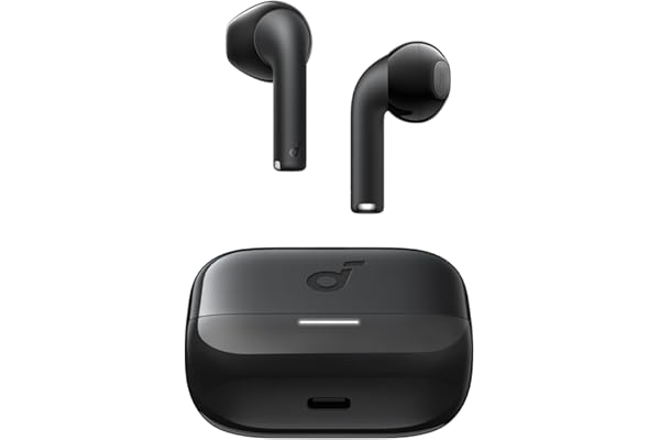 Soundcore K20i Auriculares Inalámbricos Bluetooth Semi In-Ear de Anker, 36 Horas de Reproducción, Carga Rápida, 2 Micrófonos ENC, Ecualizador Personalizado, IPX5, Bluetooth 5.3, Control por App