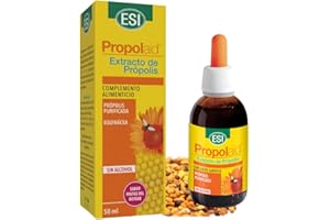 ESI Propolaid Extracto de Propoleo Sin Alcohol 100% Natural, 50 ml - Ayuda las Defensas, Antiséptico, Antiinflamatorio y Regula el Sistema Inmunológico. Sabor Frambuesa y para Toda la Familia