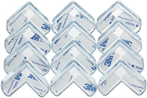 Owfeel 12Pcs Soft Table Cushiony Corner Guards for Baby Safety Home Furniture Safety Bumber--Transparent