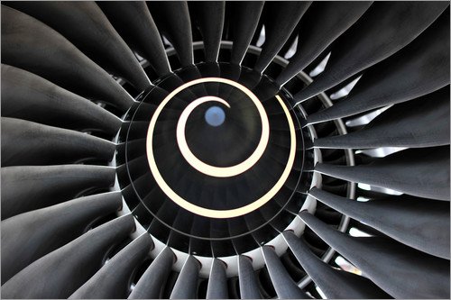 Poster 60 x 40 cm: JET ENGINE FAN 2 by HADYPHOTO by Hady Khandani - high quality art print, new art poster