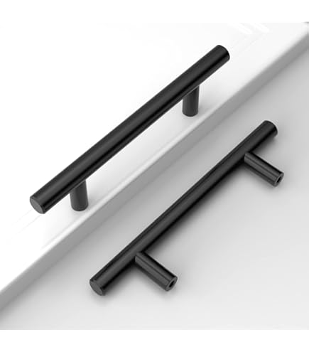 AERZETIX - C63897 - Lot De 2 Poignées De Meuble Entraxe 96 Mm - Porte Armoire Placard Tiroir Aménagement Décoration Intérieur Cuisine Salon Assemblage - En Métal - Finition Noir Mat