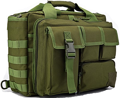 tacvasen Outdoor 38,1 cm Laptop Messenger Bag Polyester MOLLE TACTICAL muiti-pocket Wasserdicht Handtasche grün grün