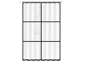 ‎LOTI LIVING Loti Living Zasłona prysznicowa 120 x 200 cm – odporna na pleśń i działanie wody - materiał PEVA - z taśmą obciążającą - w zestawie z haczykami - Matt transparant