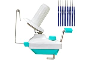 KNEWMART Avvolgitore per gomitoli di filato, avvolgitore per gomitoli, facile da installare e usare, robusto, include 10 uncinetti di dimensioni