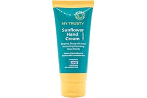 My Trusty Sunflower Hand Cream, Suitable for Dry Skin and Skin Prone to Eczema, Vegan Friendly with Natural Ingredients, Bergamot Orange and Neroli Scent, 100ml