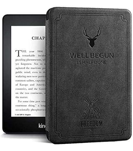 MOCA Smart Shell Protective PU Leather Flip Back Cover for Amazon