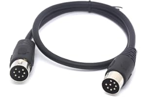 HUHANGGod Kabel MIDI 8-biegunowy DIN przedłużacz głośnika, wtyczka na wtyczkę, kabel konwertera do Bang and Olufsen B&O PowerLink BeoLab 3 m (50 cm)