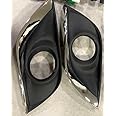 RHT Imported Fog Lamp Bezel/Cover For Nissan Sunny Type 2 Black With Chrome Set Of 2Pcs