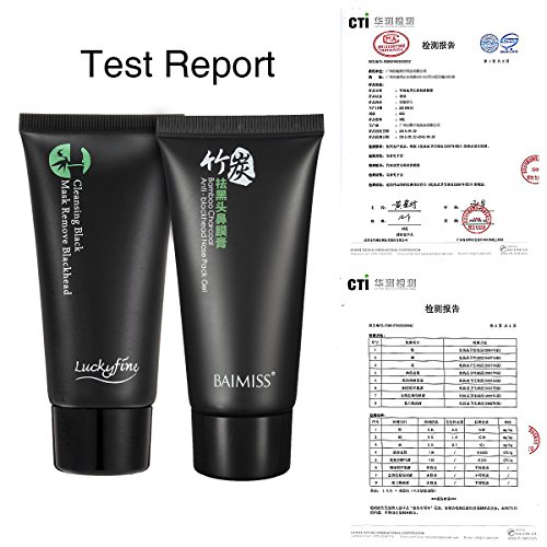 Bambuskohle Gesichtsmaske, LuckyFine Reinigungsmaske Tiefenreinigende Mitesser Akne Entferner Peel Off Schwarz Maske - 7