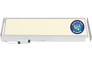 LECOM LED Panel 120x30 3000/4000K CRI 90 kein Flimmern Deckenleuchten Rasterdecke Einbauleuchten (Warmweiß (3000K) mit Aufbaurahmen)