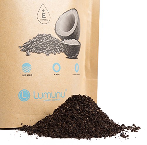 Lumunu Deluxe Körperpeeling Kaffeekuss (250g), 100% natürliches Kaffee Body Scrub mit reichhaltigem Kokosöl & Avocadoöl - 6