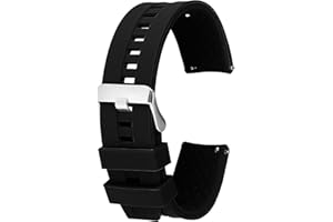 cobee Silicone Watch Bands, Quick Release Soft Rubber Replacement Straps with Silver Buckle Waterproof Silicone Watch Strap for Men Women Sport Watch Bands Smart Phone Watch Straps