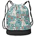 Produktbild Men & Women Waterproof Large Storage Drawstring Backpack - Capitan Golden Doodle Nautical Dog Cinch Backpack Sackpack Tote Sack for Gym Hiking School