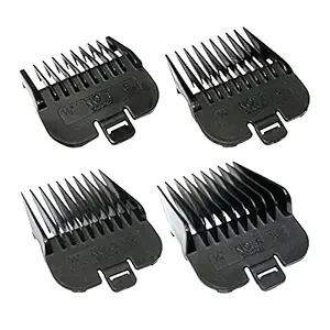 Andis: - 4 Piece Attachment Pet Clipper Comb Set | Different Sizes, Ensures Smooth Cuts for Different Hair | Prevents Direct Contact Between Carbon Steel Blade and Scalp Making it Safe for Pets