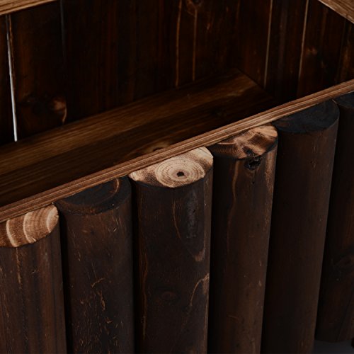 Outsunny® Hochbeet Pflanzkasten Kräuterbeet Pflanzbeet Gemüse Blumenbeet Blumenkasten, Tannenholz (Modell1) - 6