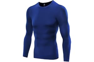 THE PURE BLUE Men's Sports Base Layer Long Sleeved Compression Vest Comfortable Tight Fit Body Shaper That Compresses Core Muscle Areas Aids Performance. Official Pure Blue Product