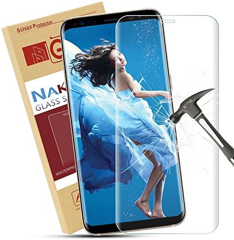 Galaxy S8 Screen Protector, Nakeey Ultra HD Clear, Full Coverage, Anti-Scratch, 9H Hardness Tempered Glass Skin Cover Protection and Ultra Thin Transparent Edge-to-Edge,Bubble-Free Clear
