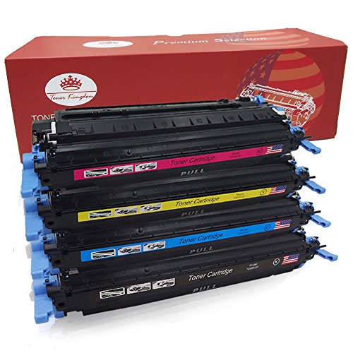 Toner Kingdom 4 Pack Kompatibel HP 124A Q6000A Q6001A Q6002A Q6003A Tonerpatrone für HP Color LaserJet 1600 2600n 2605dn 2605dtn CM1017 CM1015 MFP Drucker (Schwarz Cyan Magenta Gelb)